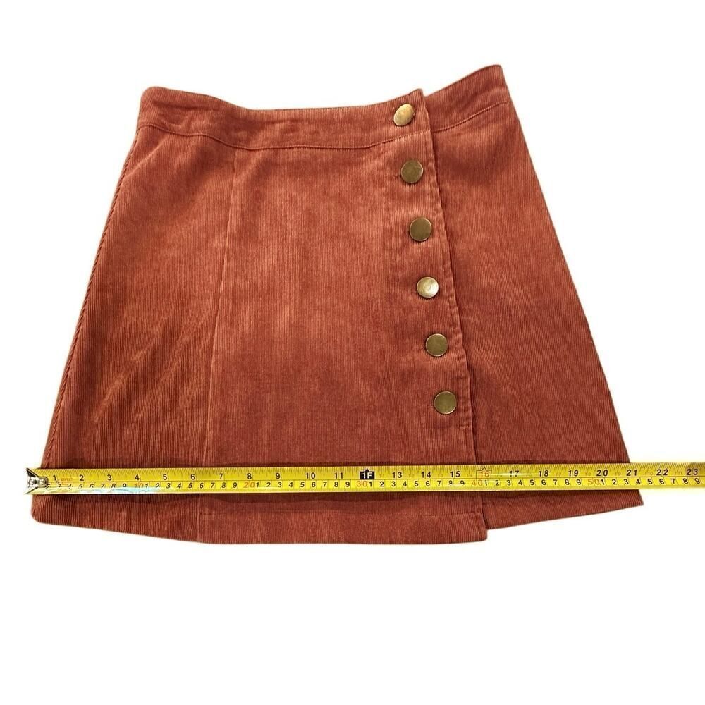 Entro Corduroy A Line Button Up Y2K Mini Skirt SZ Small Academia Back to School - Picture 11 of 12